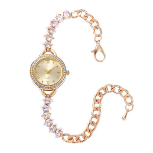 Montre élégante pour femme sertie de diamants, style coréen, montre bracelet entièrement sertie de diamants pour étudiante élégante - Product Image 3