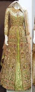 Premium Heavy Zardozi Embroidered Bridal Lehenga with Long <b>Jacket</b> Indian/Pakistani <b>Wedding</b> Dress - Product Image 2