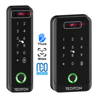 Système de contrôle d'accès extérieur NEO TTlock avec reconnaissance faciale et empreinte digitale, Wi-Fi, pour portail de sécurité et gestion des présences par carte