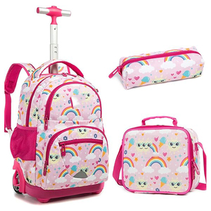 Lunch Bag and Pencil Case Rolling <b>Backpack</b> <b>for</b> Girls with Lightweight <b>School</b> Bookbags <b>for</b> <b>Boys</b> and Girls - Product Image 1