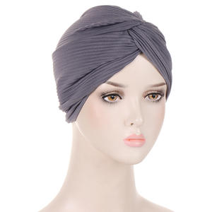 HZM-23269 femmes Stretch Twist Hair Wrap Turban Hat Cancer Chemo Beanie Cap Musulman Hat - Product Image 6