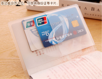 Porte-passeport de voyage transparent en PVC imperméable, porte-cartes d'identité, porte-cartes de crédit, étui de protection