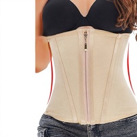 Ceinture de compression premium en maille Spandex pour le contrôle du ventre, gainante, rehausseur de hanches et de fesses, avec fermeture éclair à la taille