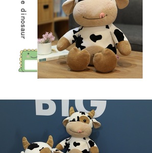Fabricante de Juguetes de Peluche Personalizados, Juguetes de Peluche para Niños Más Vendidos, Regalos de Navidad, Lindos Animales de Peluche de Dibujos Animados, Juguete de Peluche Suave de Vaca Habi - Product Image 3