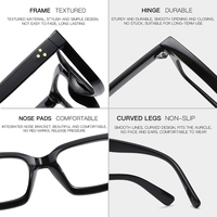 Vente en gros transfrontalière, best-seller, lunettes de style professionnel classiques, monture carrée unisexe, lunettes pour hommes, lunettes anti-lumière bleue personnalisées