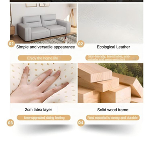 Sofá de Tela y Cuero de Diseño Moderno para Muebles de Hotel, Novedad <span class=keywords><strong>2026</strong></span>, Precio de Fábrica, Sofás para Sala de Estar al por Mayor - Product Image 3