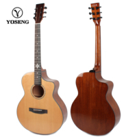 Factory OEM Professional Solid Mahogany Neck Handmade High Quality Acoustic Electric Guitar