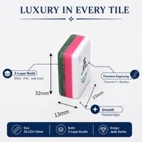 Set Mahjong Akrilik 3-Lapisan Berkualitas Tinggi, Ringan, Kustom, Malaysia Amerika, Portabel untuk Perjalanan, untuk Pemain Mahjong