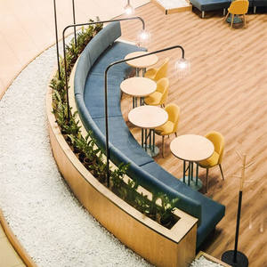 เฟอร์นิเจอร์ร้านอาหารไม้สมัยใหม่ <span class=keywords><strong>ราคา</strong></span><span class=keywords><strong>ถูก</strong></span> ขายดี ชุดโต๊ะรับประทานอาหารแบบเร็วสำหรับร้านอาหาร โต๊ะสีเขียวพร้อมที่นั่งแบบบูธ - Product Image 4