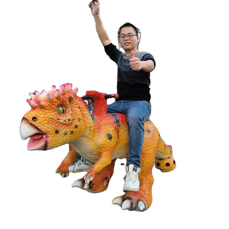 Electric Ride Anmatronic Realistic Dinosaur Electric Scooter Rides for Amusement Park