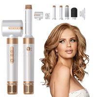 Brosse de sèche-cheveux professionnelle 7 en 1 de marque privée personnalisée sèche-cheveux lissage à grande vitesse avec fixation par peigne