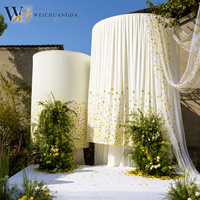 Arche de mariage incurvée en fer forgé, support de toile de fond, cadre de rideau, décoration de scène de cérémonie de mariage en extérieur, décoration d'événements et de fêtes
