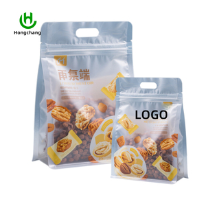 Bolsa Transparente Personalizada con Cierre Ziplock y Asa, de Ocho Lados Sellados, de Grado Alimenticio, para Envasado de Frutos Secos y Snacks - Product Image 1