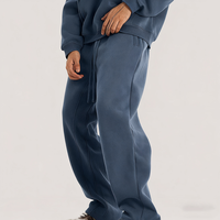 Pantalones Jogger Personalizados al por Mayor para Hombre, de Algodón y Poliéster, Cómodos, Azules, Casuales, Holgados, con Cordón Ajustable