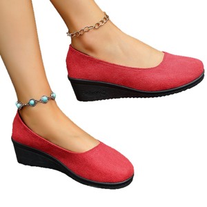 <b>Summer</b> Suede Large Size Slip-on Wedge <b>Flats</b> for Women, Casual Lazy Professional <b>Flats</b> Wholesale 43 - Product Image 5