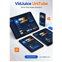 VidJuice UniTube 프로페셔널 1 PC 라이선스 지원 8K 비디오 다운로더 & MP3 컨버터 12개월 구독 빠른 배송