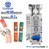 Machine d'emballage automatique YH à double pompe pour le remplissage et le scellage de liquides et de pâtes, idéale pour les petits sachets de friandises pour chats et les bâtonnets de crème.