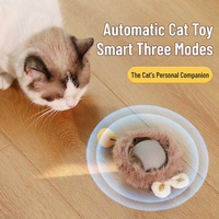 Jouet pour chat intelligent et mignon, balle roulante automatique en silicone, activée par le mouvement, avec des sons d'oiseaux pour soulager l'anxiété des chats d'intérieur