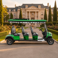 Mobil Golf 6 Kursi Baterai Lithium 72V, Motor Listrik 4KW, Kecepatan 30-50km/jam, Off Road, Penggerak Empat Roda