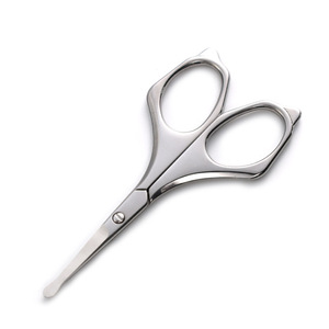 Nouvel ensemble de tondeuses à poils de nez pour hommes, tête ronde en acier inoxydable, petits ciseaux manuels pour le rasage et le nettoyage du nez. - Product Image 4