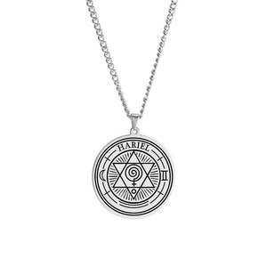 Pendentif en acier inoxydable Guardian Hariel Kabbalistic, l'Angélique quinzième des 72 Hexagrammes, Émetteur de Reiki, Talisman - Product Image 5