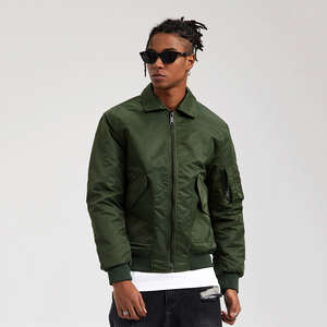 Áo khoác bomber nam chống gió nhiều túi, khóa kéo toàn thân, kiểu dáng retro hip-hop, thiết kế mới, màu sắc và kích thước logo tùy chỉnh của SlowGang <span class=keywords><strong>Factory</strong></span> - Product Image 5