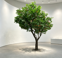 Grand arbre artificiel naturel unique pour décoration intérieure, grand ficus artificiel en forme d'arche, arbre banian vert, plantes durables en fibre de verre