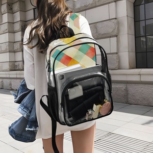 Hot Sale Customs Logo <b>Small</b> Clear Large Size <b>Backpack</b> PVC Transparent <b>Backpack</b> for School College Workplace - Product Image 6