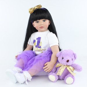 Cadeau pour fille, bébé <span class=keywords><strong>reborn</strong></span> en vinyle de 60 cm, princesse réaliste, adorable bébé en silicone, bonecas, bébé <span class=keywords><strong>reborn</strong></span>, menina - Product Image 5