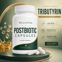 Fabricant en marque blanche, vente en gros, faible MOQ, capsules postbiotiques stables à la tributyrine