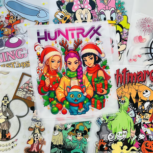 उच्च गुणवत्ता वाले कार्टून डिजाइन व्यक्तिगत टी शर्ट dtf गर्मी हस्तांतरण विनाइल स्टिकर कपड़े के लिए हस्तांतरण पर लोहे का मुद्रण - Product Image 5