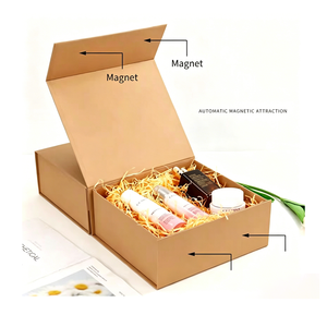 Free Sample Design Cardboard Folding Luxury White Magnetic <b>Gift</b> Paper <b>Box</b> Custom Logo Collapsible Packaging Boxes With Ribbon - Product Image 6
