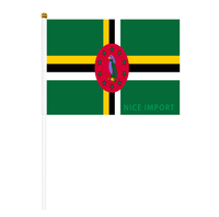 Drapeau de la Barbade, petit drapeau portable résistant aux intempéries en polyester pour la décoration de table, les événements scolaires, les matchs de football, les défilés, les célébrations
