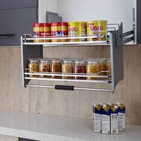 Cesta organizadora para pratos, cesta de aço inoxidável para pratos, organizador e elevador