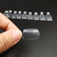Vente en gros d'usine, boîte d'ongles artificiels à couverture complète avec logo personnalisé, design français, 500 pièces, ongles artificiels, pointes d'ongles en diamant pour les orteils