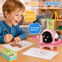 Robot de dessin automatique pour enfants, machine à peindre avec 200 motifs, jouet éducatif artistique DIY pour l'apprentissage préscolaire des garçons et des filles