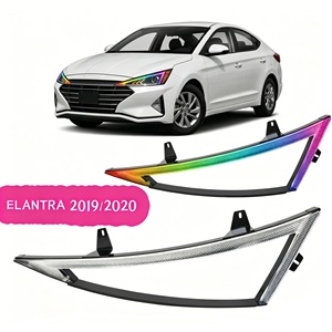 Luci Diurne Specifiche per Hyundai Elantra <span class=keywords><strong>2019</strong></span> 2020, Alta Luminosità RGB, <span class=keywords><strong>Bianco</strong></span> e Giallo con Funzione Indicatore di Direzione - Product Image 1
