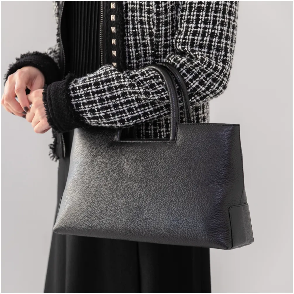 Genuine Leather Wholesale Unique New Style Black Branded Custom Luxury Handbag Luxury Evening Bag
