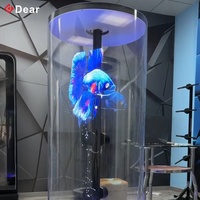 Ventilateur holographique WiFi de 65 cm avec projection LED, affichage holographique flottant pour la publicité intérieure, signalétique de vente au détail