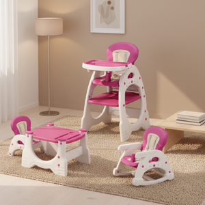 Silla Alta Moderna 3 en 1 Ajustable <span class=keywords><strong>de</strong></span> Plástico <span class=keywords><strong>para</strong></span> Bebés, <span class=keywords><strong>para</strong></span> Alimentación, Lactancia, Mesa <span class=keywords><strong>de</strong></span> Estudio y Silla - Product Image 1