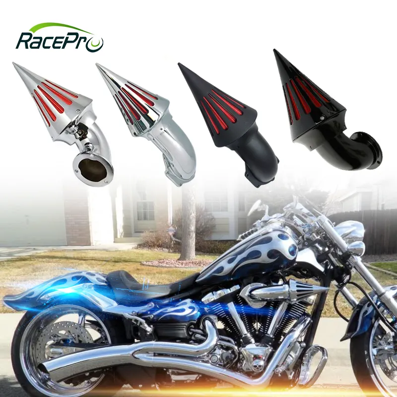 Racepro siyah toptan motosiklet emme hava filtresi temizleyici için Harley Sportster XL 883 Softail FXSTF Touring FLHRC FLHTC Dyna