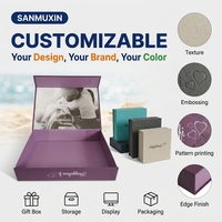 Boîte cadeau en carton mat recyclé de luxe avec logo personnalisé Sanmuxin, pliable à plat, pour cadeaux et artisanat