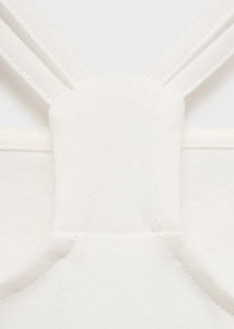 <span class=keywords><strong>Camiseta</strong></span> sin mangas con cuello cuadrado y <span class=keywords><strong>tirantes</strong></span> cruzados finos dobles con cuentas de algodón 100% de verano para niña - Product Image 6