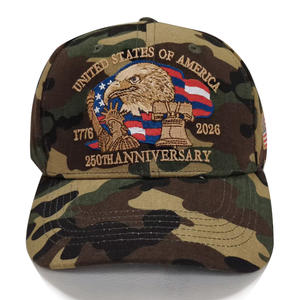 Gorra de Algodón con Bordado Personalizado, Gorra de Sarga con Bordado de América 250, Gorras del Aniversario de los Estados Unidos 250 con Personalización - Product Image 1