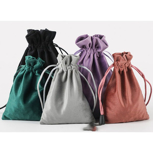 Tùy Chỉnh Mềm Đồ Trang Sức Flannel Pouch Gói Quà Tặng Mỹ Phẩm Lưu Trữ Bụi Nhung Dây Kéo Túi - Product Image 1