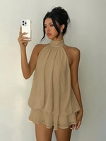Robes pour femmes de style européen et américain en gros, en toile lavée unie, tendance, pour le commerce transfrontalier