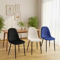 Chaise de salle à manger en velours gris avec pieds noirs, chaise de salon, chaise de café, chaise nordique