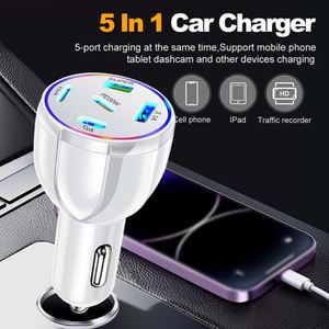 USB+PD QC3.0 5-in-1 <b>Magnetic</b> Fireproof Car Fast-<b>Charging</b> Charger for Mobile Phone & Laptop - Product Image 2