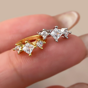 Anillo Minimalista de Moda, Joyería Moderna, Chapado en Oro de 18K, Corte Princesa, Anillos Delicados con Circonita para Bebé - Product Image 4