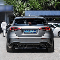 Body Kit bergaya A45 AMG untuk Benz A-Class W177 2018-2024 dengan Grille Bumper Depan yang Ditingkatkan dan Gaya Eksterior Lengkap